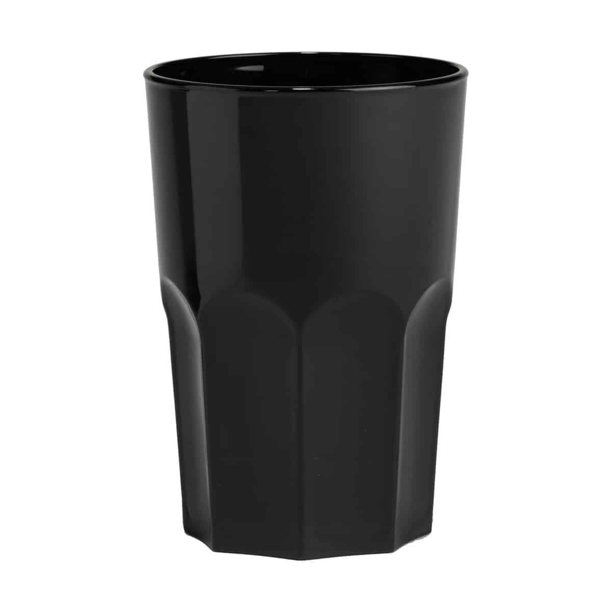 Glass Granity 40cl Black Plastic (Set van 5)