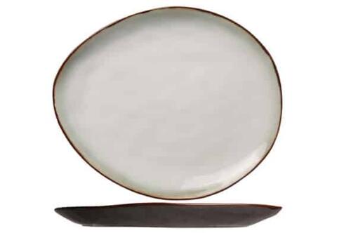 Cosy & Trendy Plato Mat Bord Ovaal 19.5 X 16 Cm Buitenkant Mat (Set Van 6)