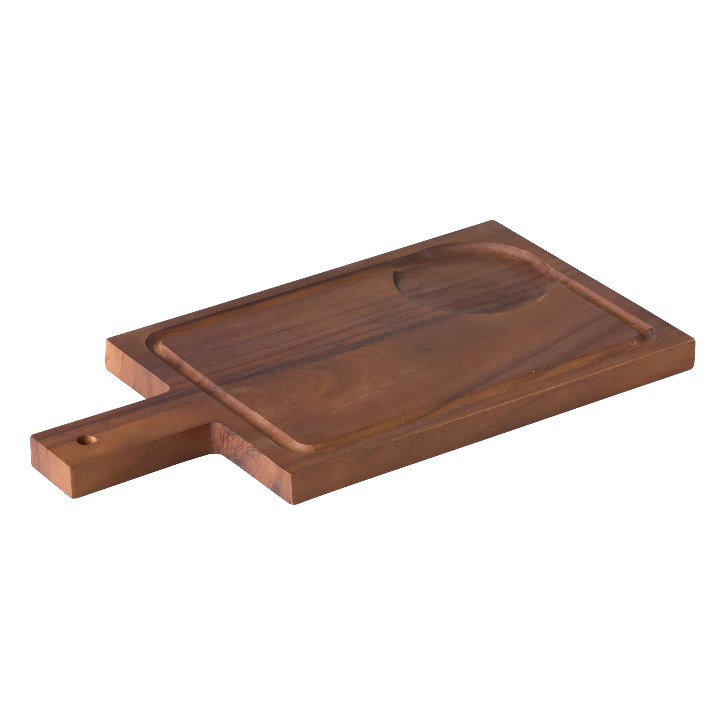 Acacia Plank Met Handvat Incl Inkeping Voor Kom