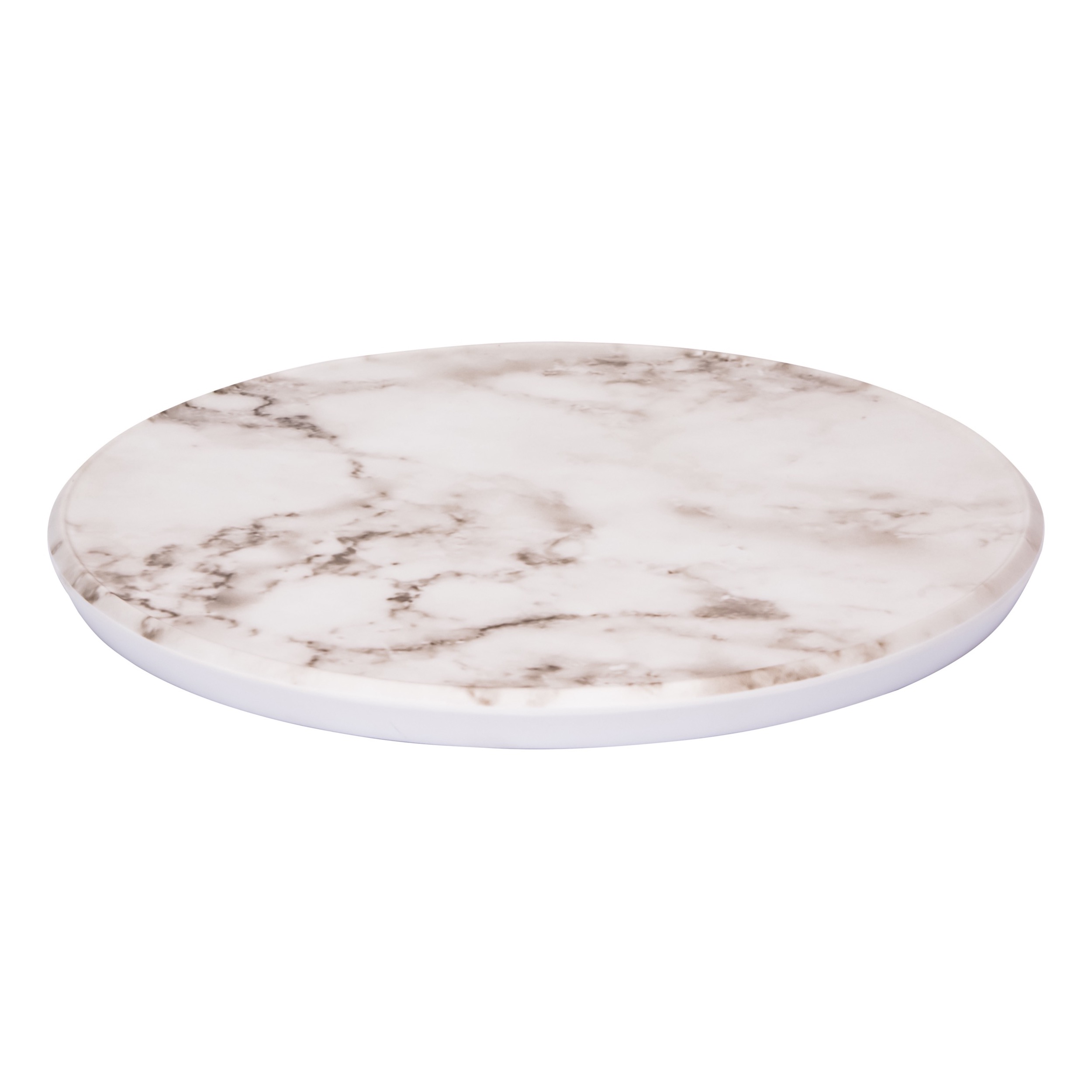 Plateau Marble White Round 23 Cm (Set van 12)