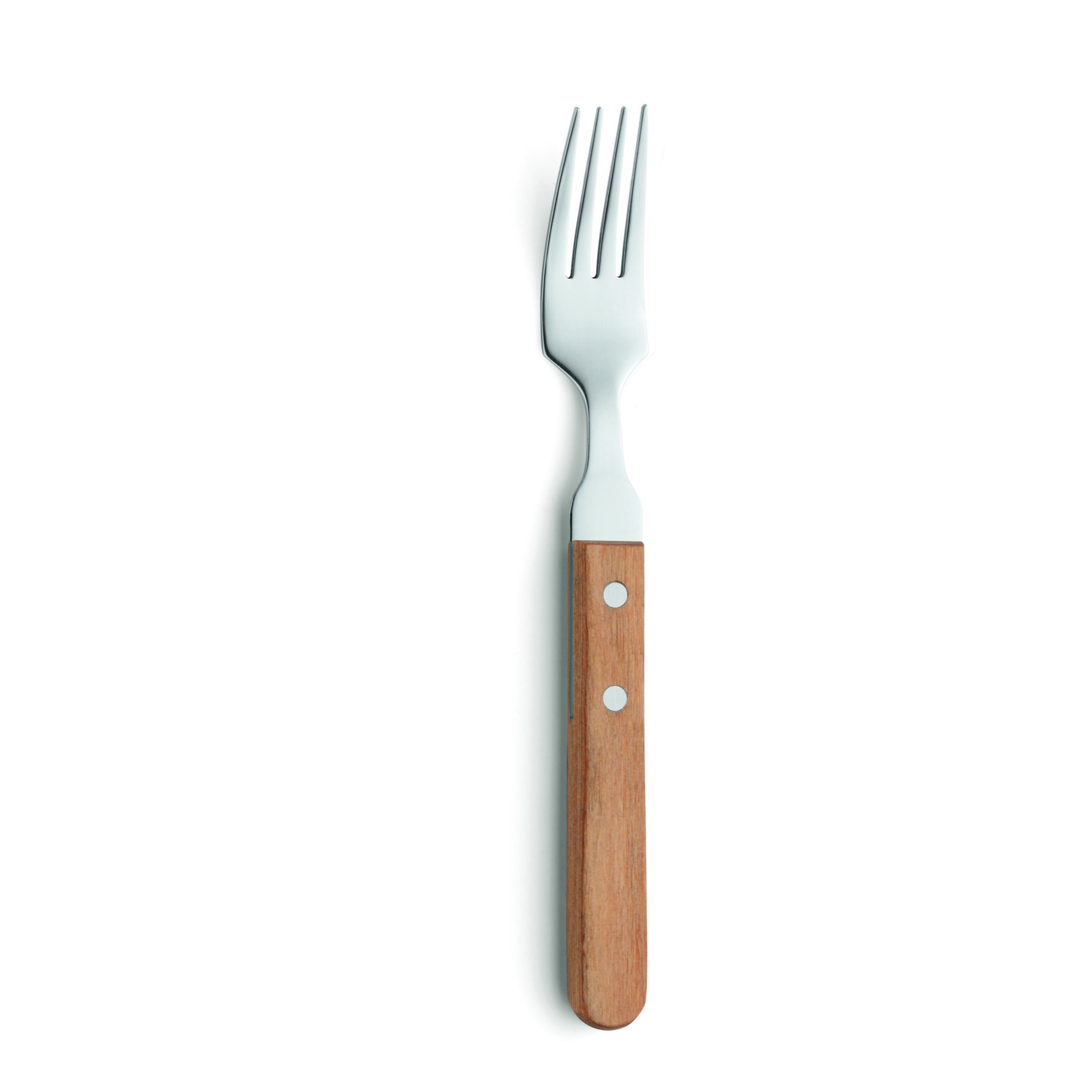 Amefa Steak 7000 Steakvork Hout 20,1 Cm Hout-Roestvrijstaal Zilver (Set van 6)