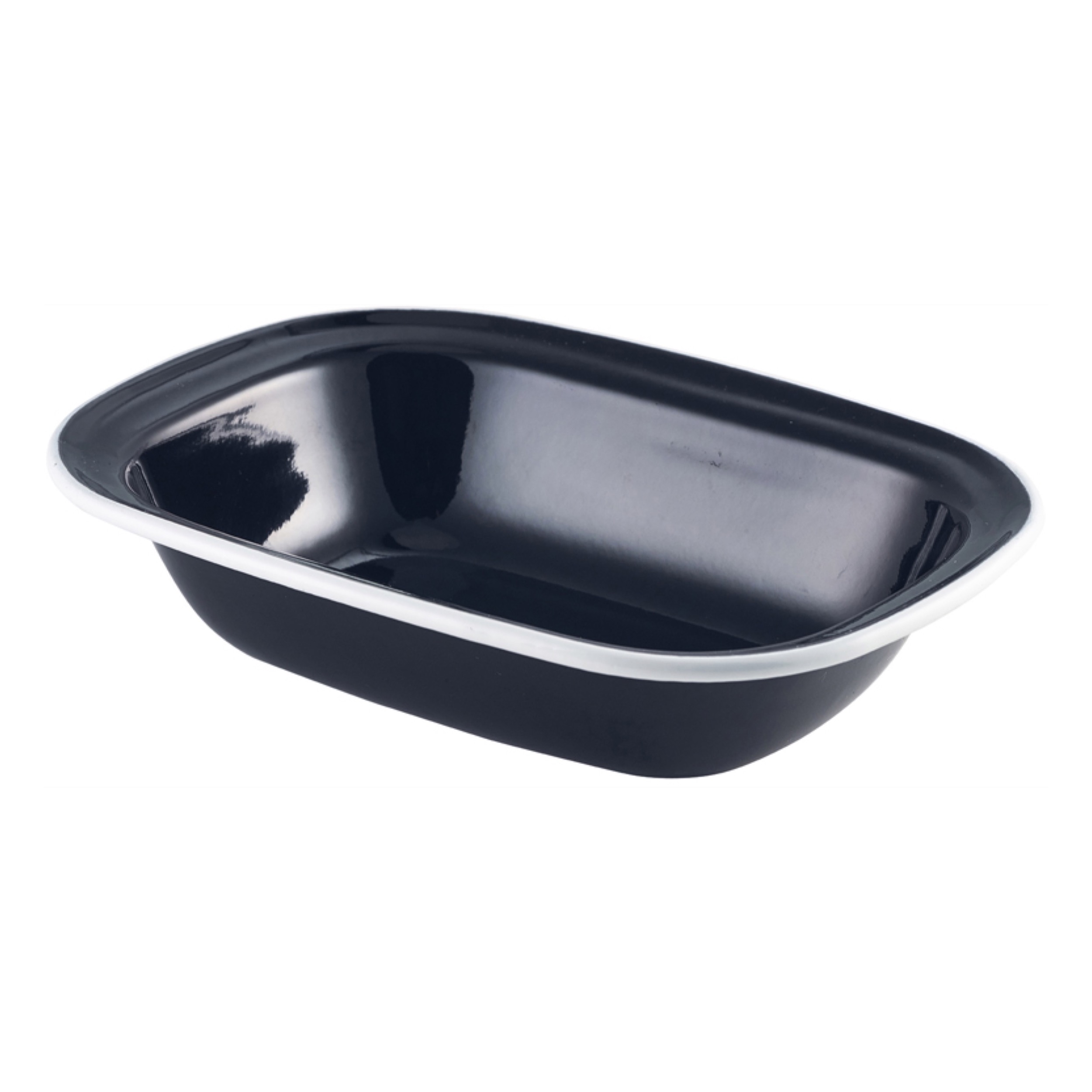 Emaille Ovenschaal Zwart/Wit 20 X 15 Cm (Set van 12)