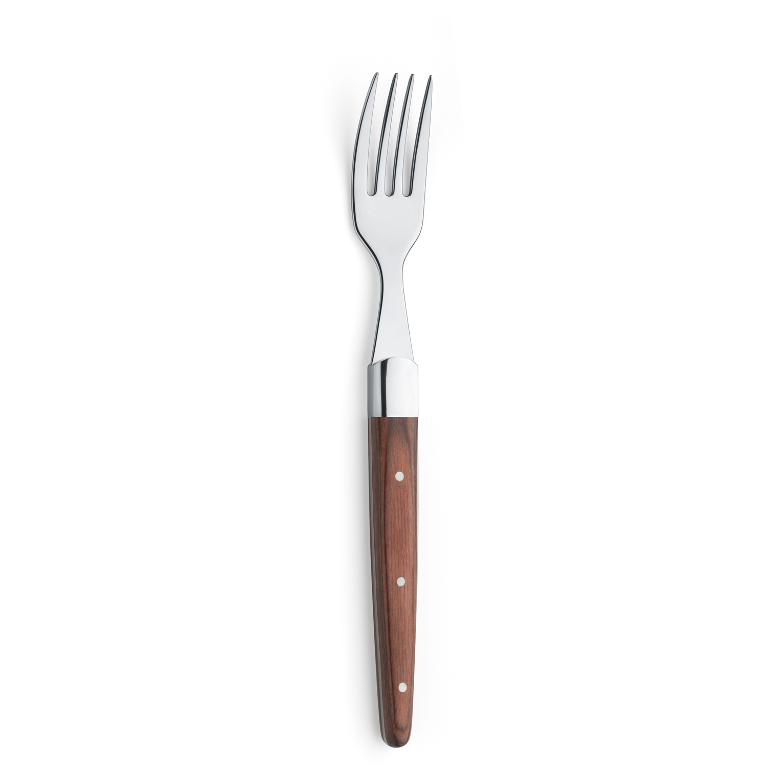 Amefa Royal Steak 2520 Steakvork Zonder Kartel Hout 21 Cm Hout-Roestvrijstaal Zilver (Set van 6)