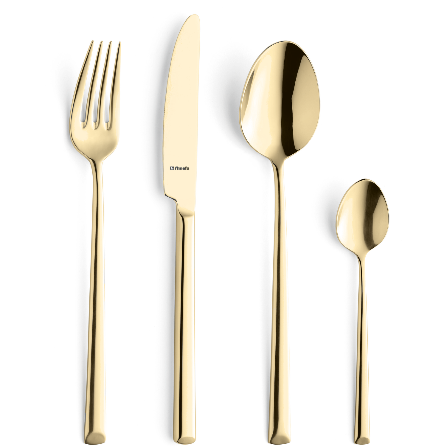 Amefa Premiere Metropole 1170 Tafelmes 22,5 Cm 13/0 18/10 Goud (Set van 12)