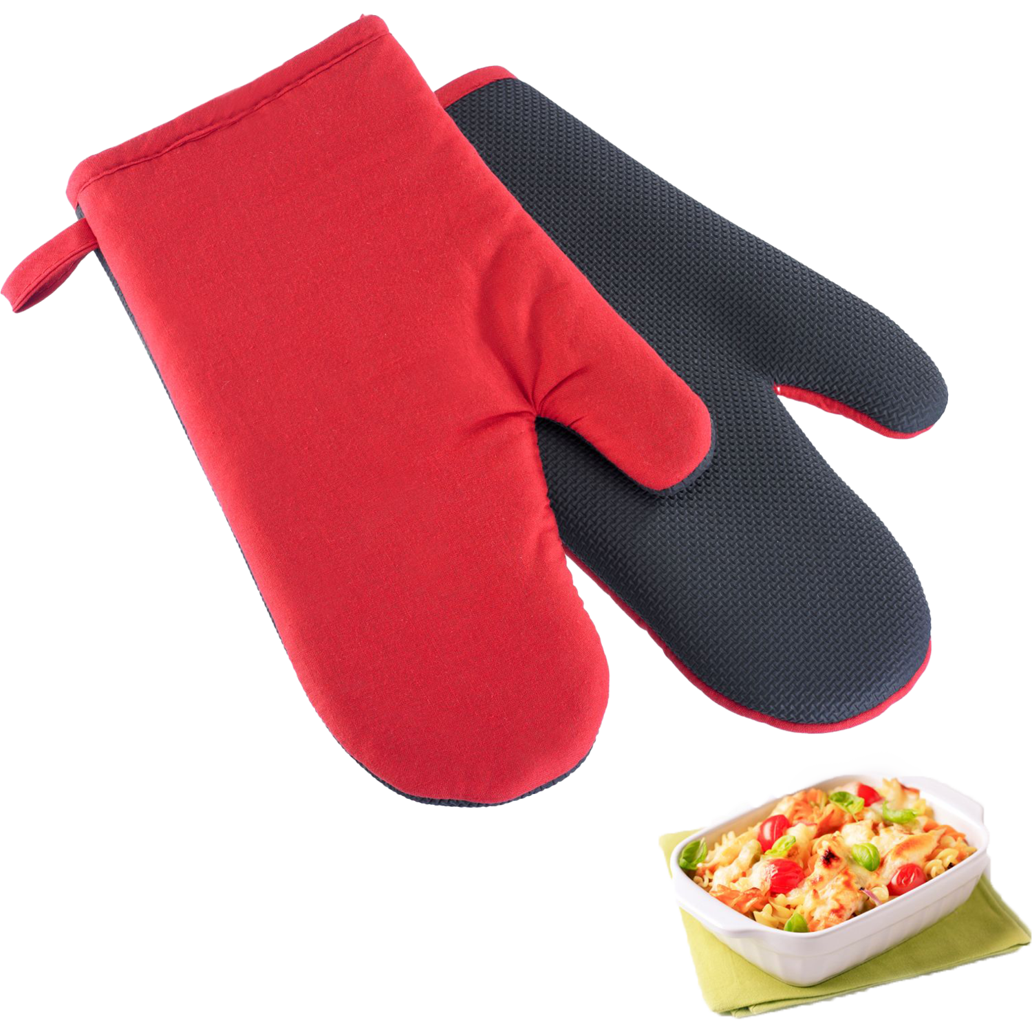 Westmark Ovenhandschoen Siliconen Rood Zwart