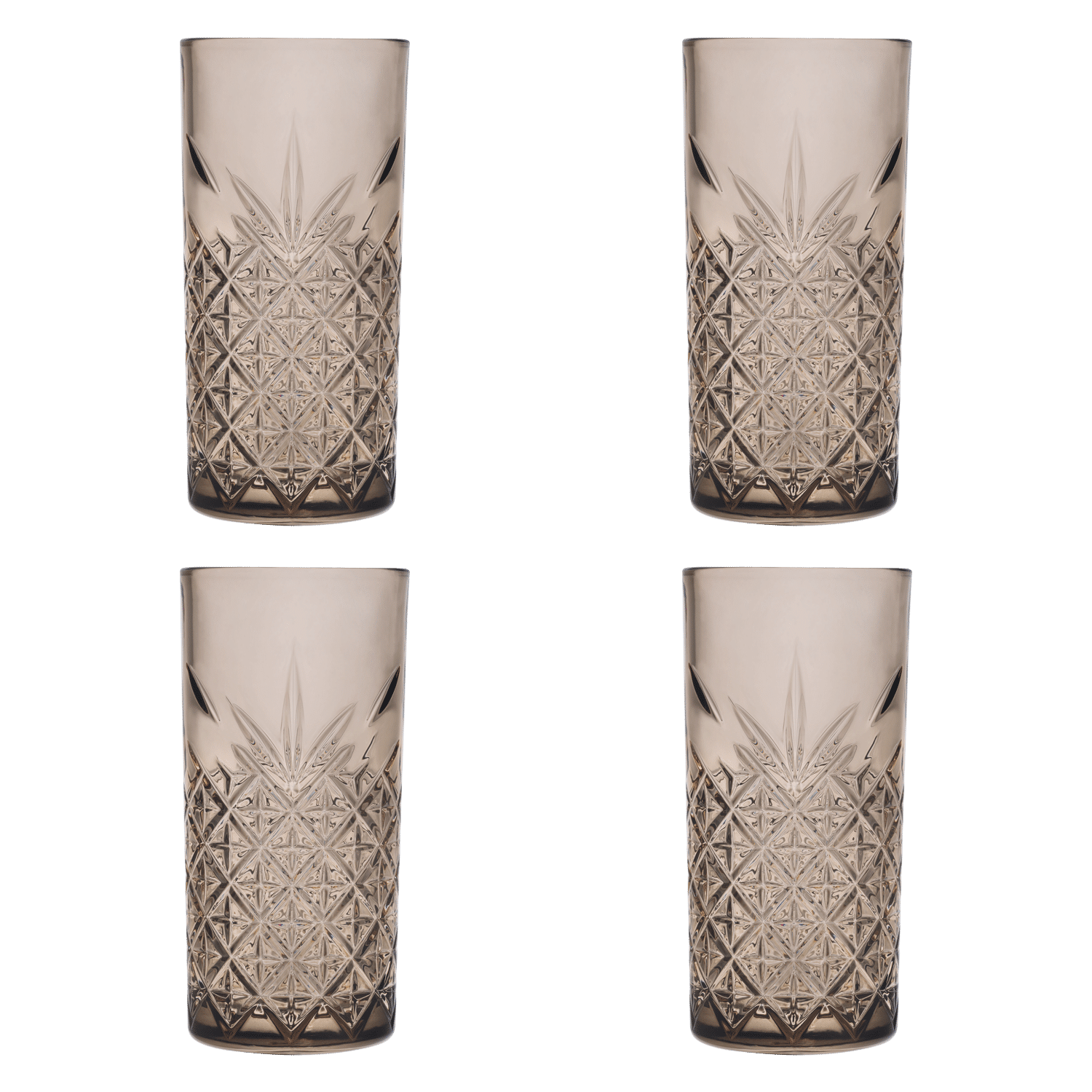 Pasabahce Timeless Longdrinkglas 45 Cl Taupe (Set van 4)