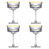 Pasabahce Elysia Champagnecoupe 26 cl Gouden Rand (Set van 4)