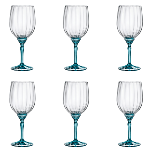 Bormioli Rocco Florian Wijnglas 53,5 cl Blauw (Set van 4)