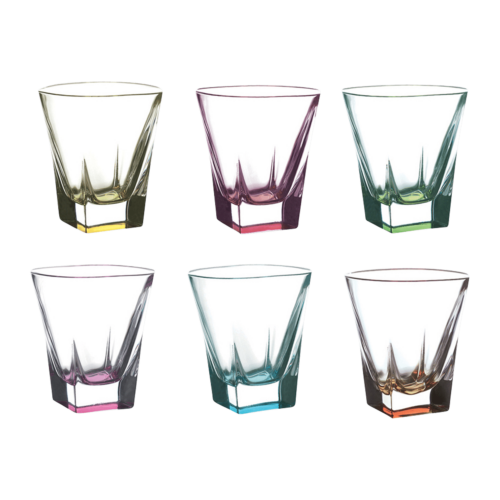RCR Fusion Colour Shotglas 6 cl Assorti (Set van 6)