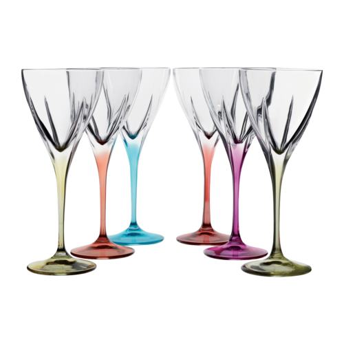 RCR Fusion Colour Wijnglas 25 cl Assorti (Set van 6)