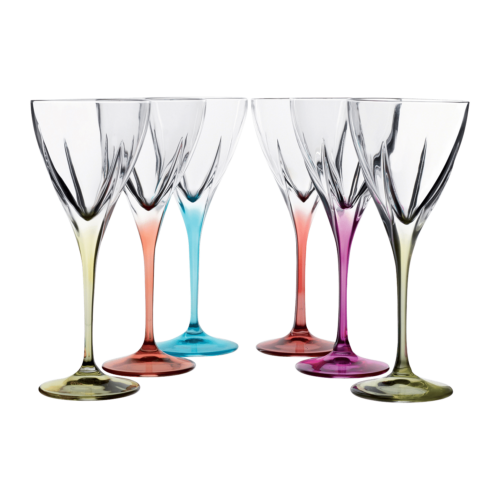 RCR Fusion Colour Wijnglas 21 cl Assorti (Set van 6)