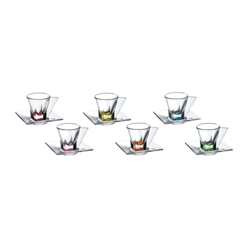 RCR Fusion Colour Espresso Kop En Schotel 7 cl Set A6 Kleur