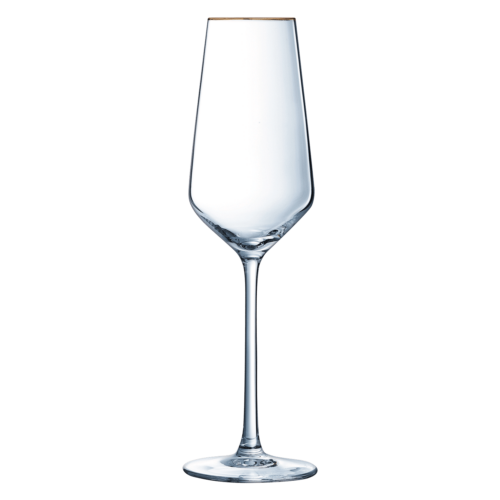 Eclat Ultime Champagneglas 21 cl Gouden Rand (Set van 4)